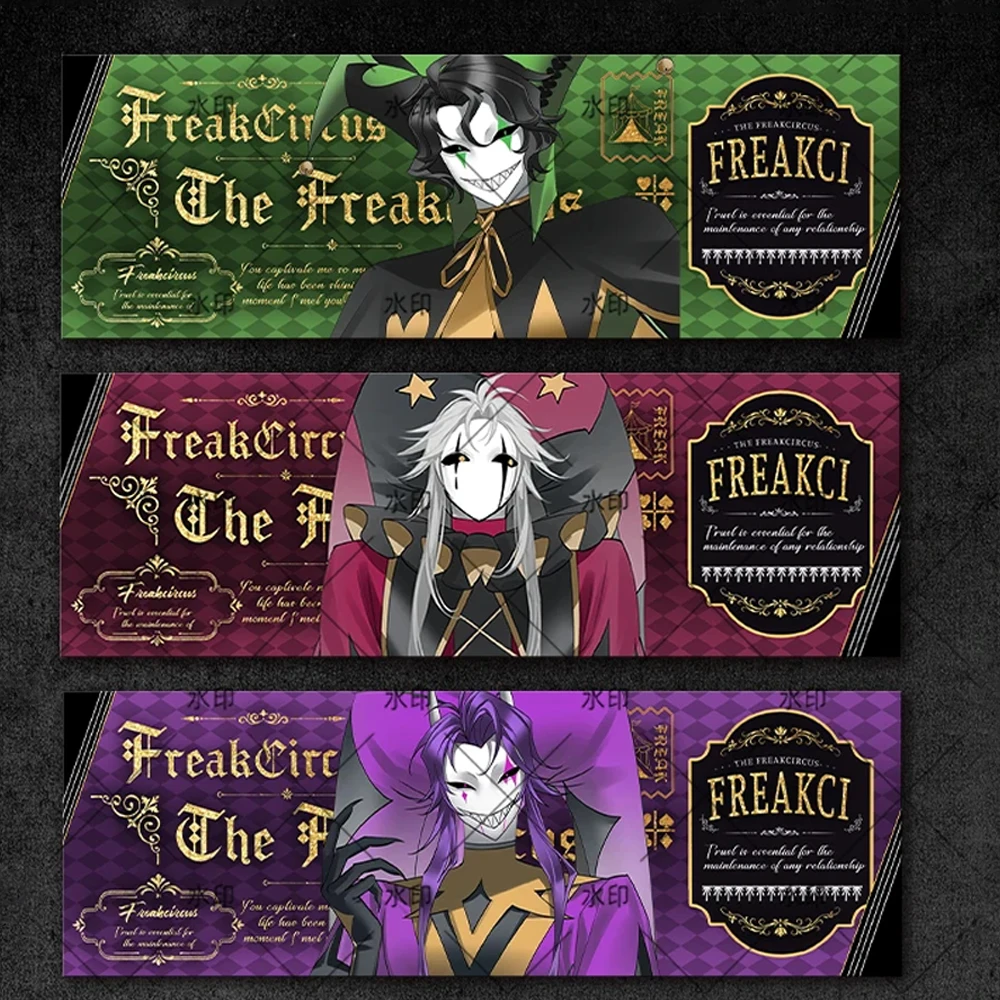 Game The Freak Circus Pierrot Harlequin Jester Cosplay Laser Ticket Blechabzeichen Beidseitig bedruckte Karten Sammlerstück Image