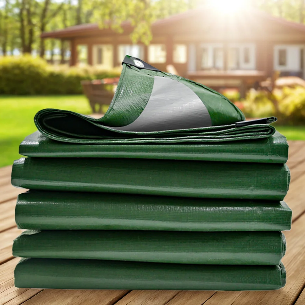 Mehrzweck-Abdeckplane Wasserdichte Plane Sonnenschutz Mehrzweck-Schutzabdeckung 6x10/10x13/13x16 Fuß Hochbelastbare Plane Image