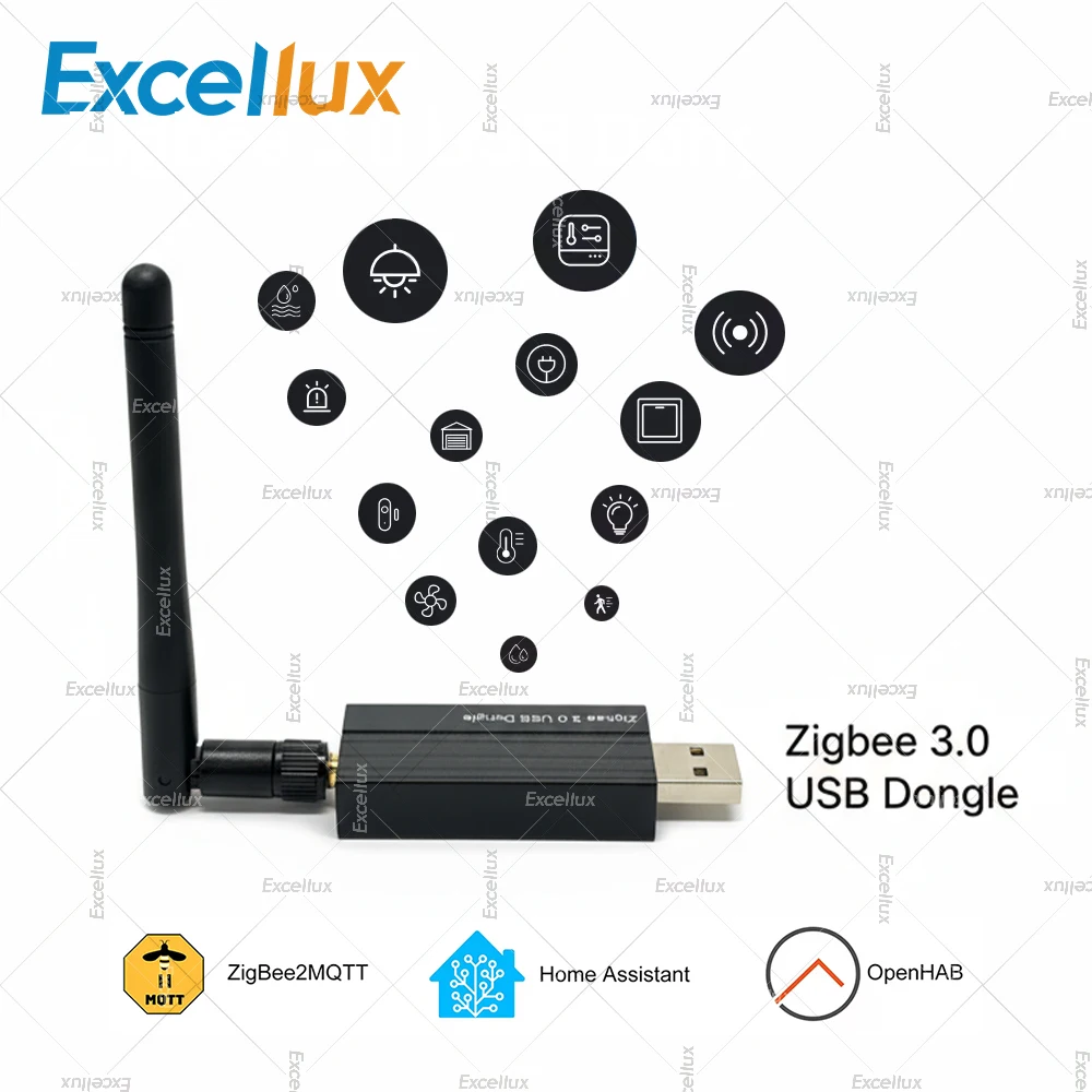 Zigbee 3.0 USB-Dongle, universeller kabelloser Zigbee-Gateway-Hub, Hausautomation, unterstützt Heimassistent, Zigbee2MQTT, OpenHAB, Raspbian Image