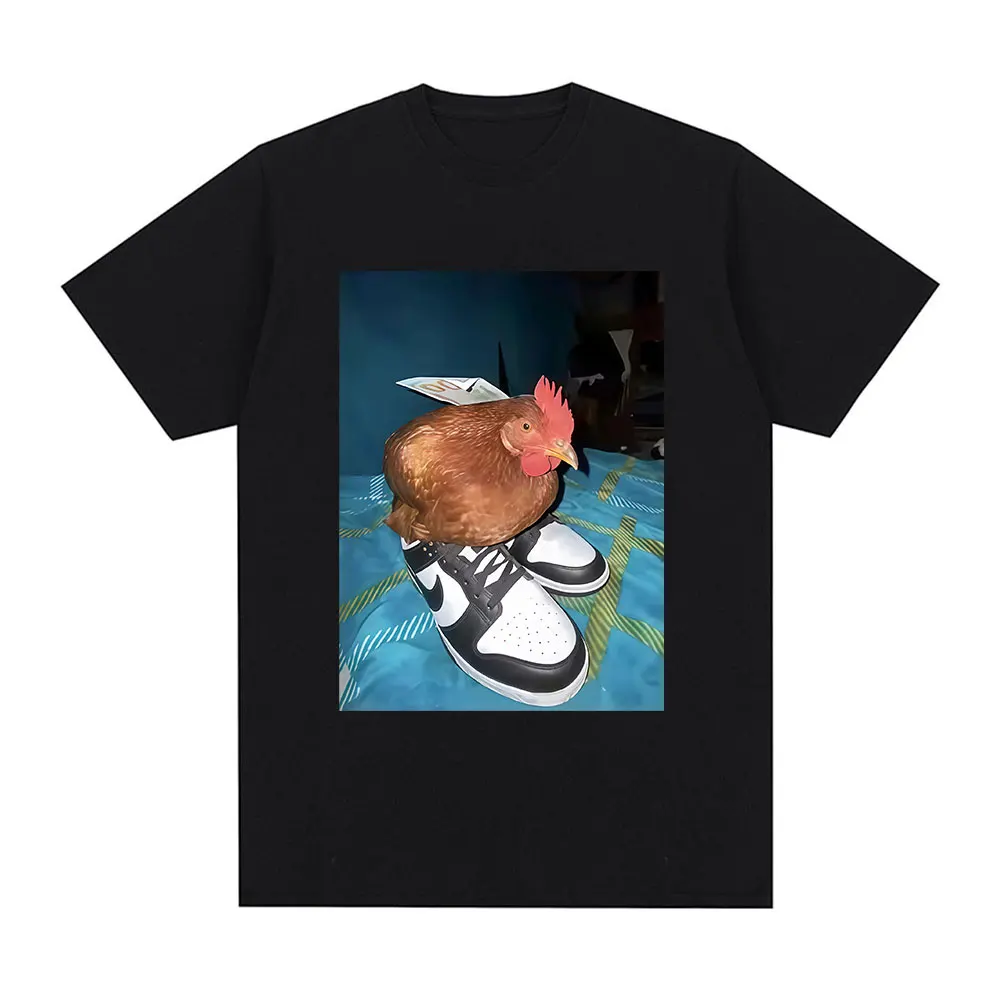 Lustige Dripped Out Huhn T Hemd Männer Frauen Huhn mit Schuhe Drucken T-shirts Harajuku Mode Kurzarm T-shirt Streetwear