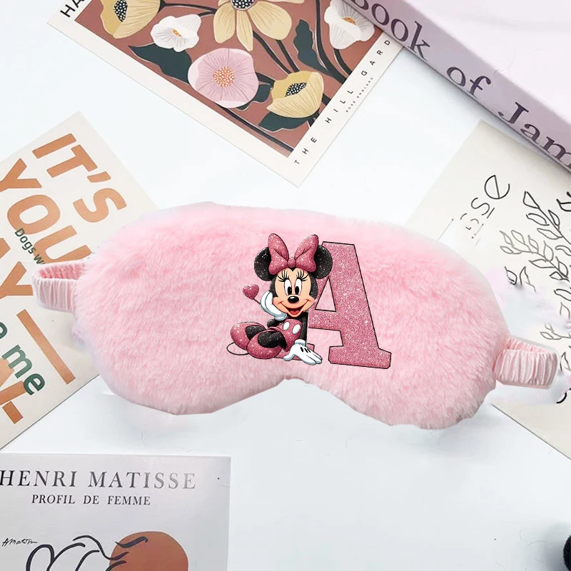 Disney Mickey Minnie Mouse Schlafende Augenmasken Anime Gedruckte Buchstaben Augenbinde Augenabdeckungen Augenklappe Reise Augen Entspannen Maske Eyeshade Image