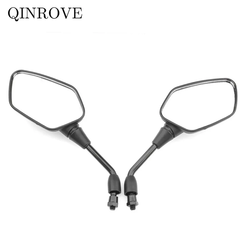 ABS 10 mm Motorradspiegel Roller MOTOCROSS Schwarzer Seitenspiegel Universal für Benelli Leoncino 500 Honda Rebel 500 Hornet CB500F Image