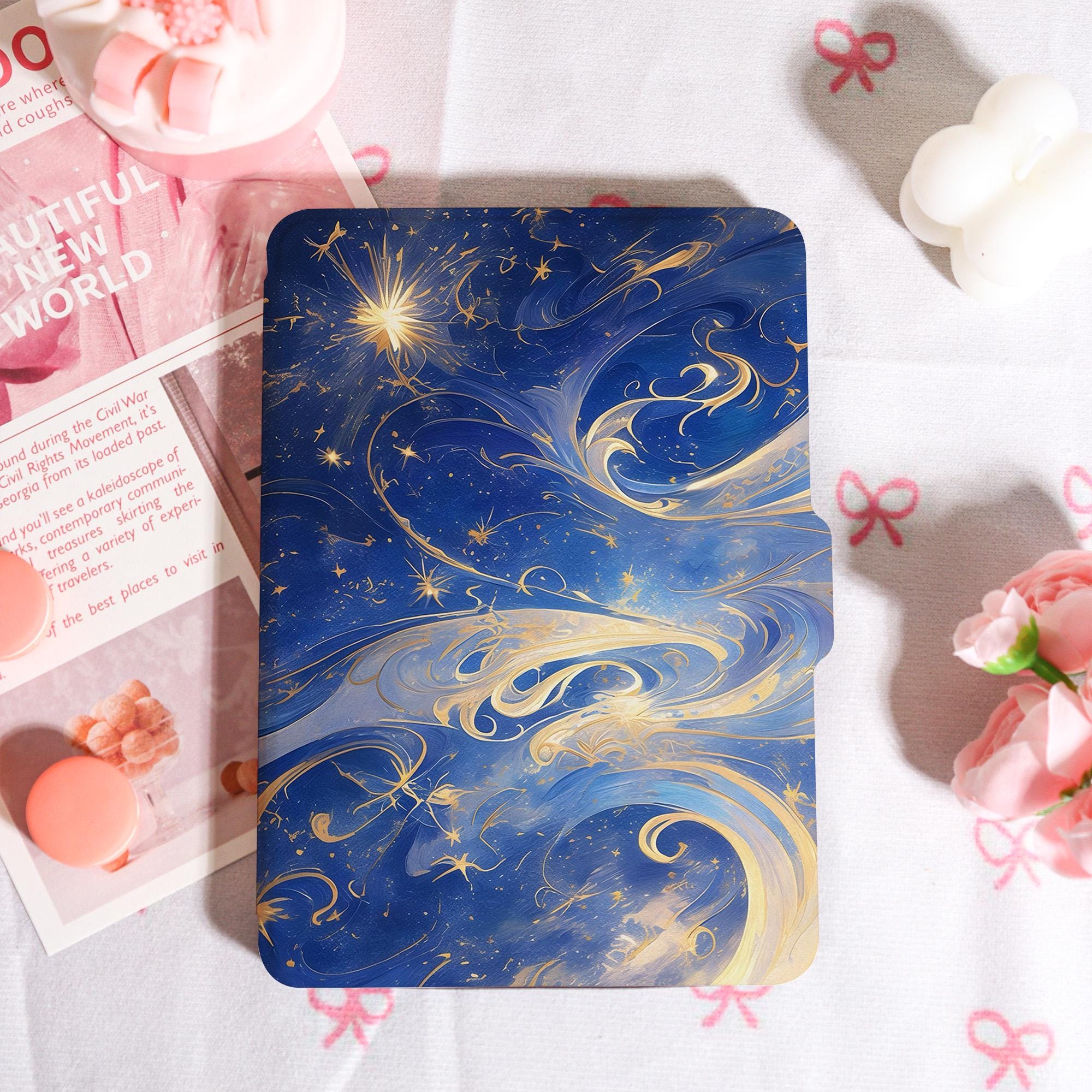 "Custodia per Kindle Starry Sky Vortex con cinturino da polso, custodia per Kindle 6/6,8/7\", custodia per Kindle Kobo Paperwhite 12/11, custodia per Ki"