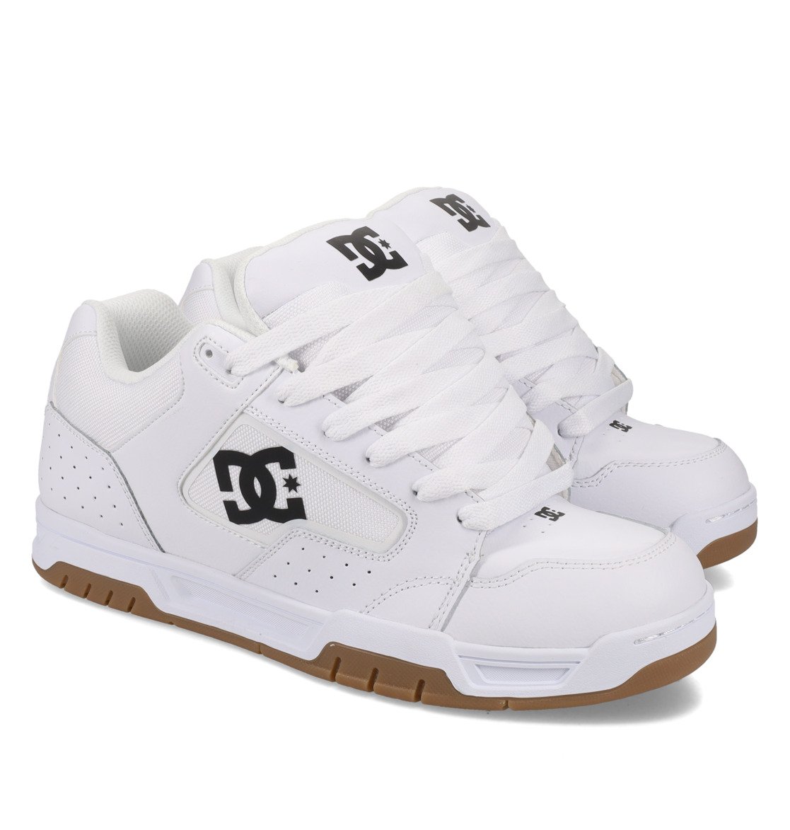 Sneaker DC SHOES "DC COILER", Herren, Gr. 45, weiß, schwarz, Leder, Synthetik, Schuhe Sneaker