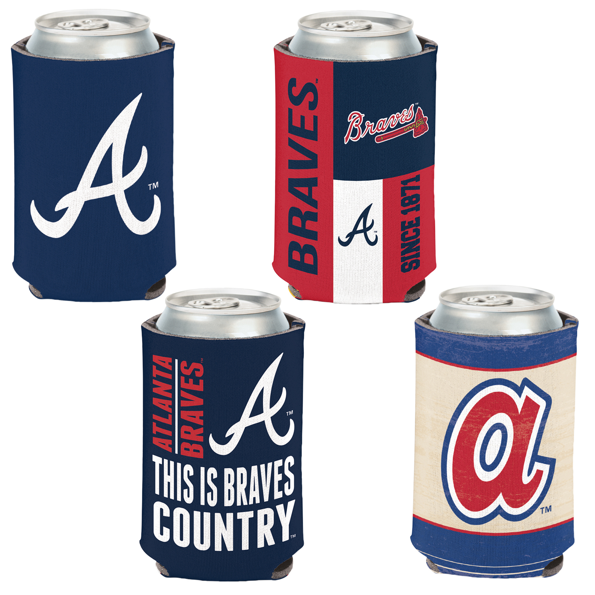 "WinCraft Atlanta Braves 4er-Pack 12oz. Dosenkühler-Set" Image