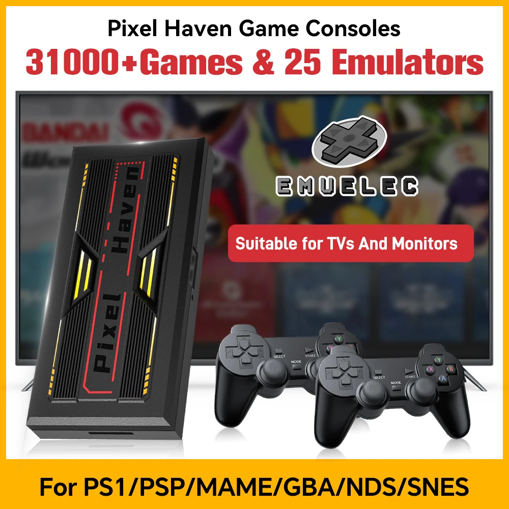 Consoles de jeux vidéo rétro 4K pour TV, avec plus de 31000 jeux, boîte de jeu Portable pour PSP/PS1/MAME/NES/GBA/NDS/SNES avec système EmuElec4.7