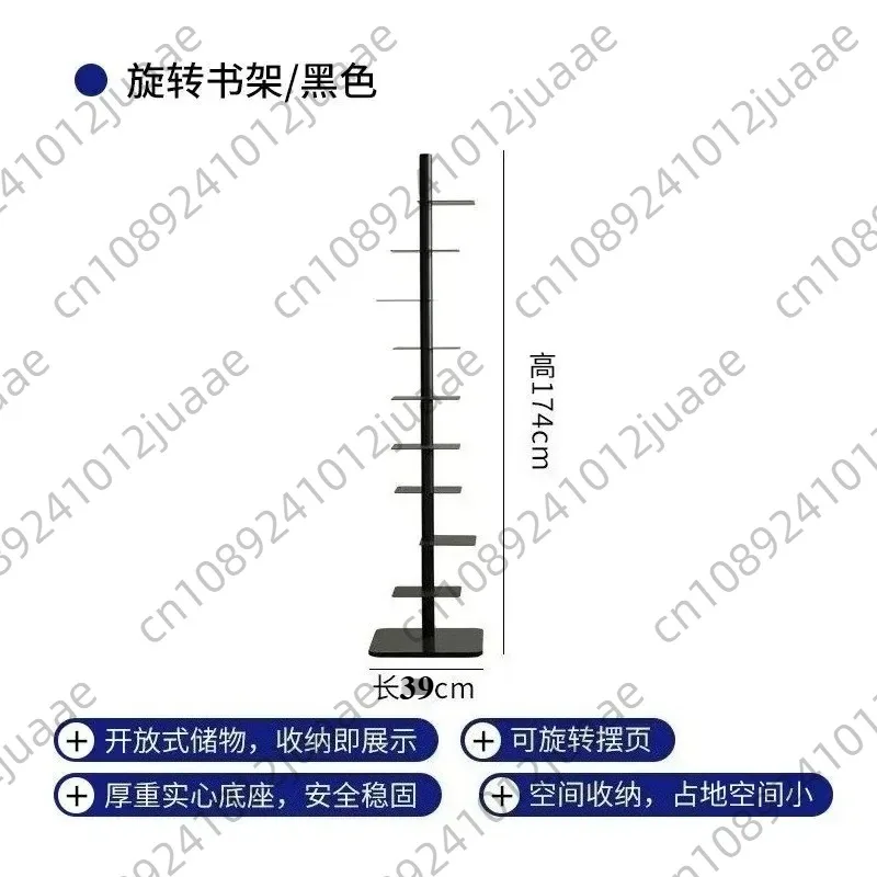 Rotierendes unsichtbares Bücherregal, Wohnzimmer, Eisenhandwerk-Ausstellungsstand, 9-lagige Ausstellungsregale, Lagerregale, Eck-Bücherregale Image