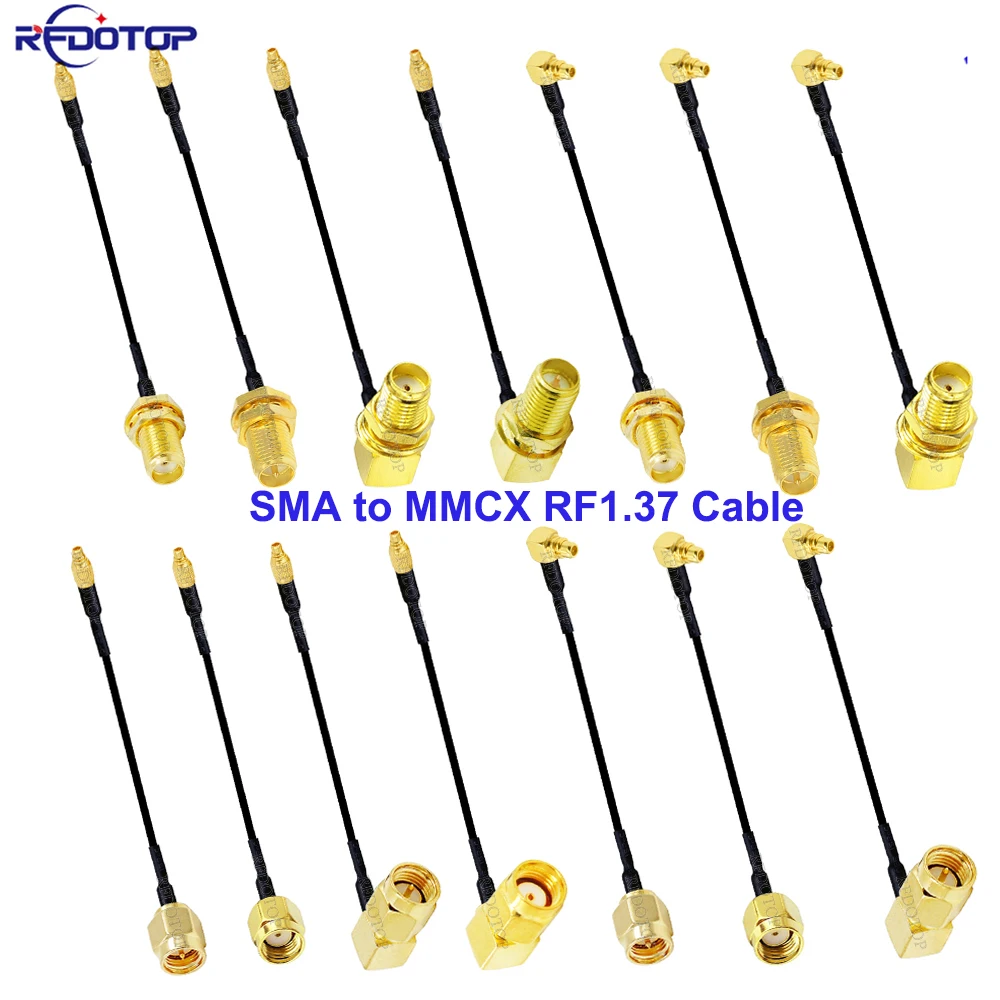 1Pcs SMA zu MMCX FPV Antenne Stecker RF 1,37 RF Koaxial Verlängerung Jumper Kabel für PandaRC RC Drone Teil MMCX zu SMA Image