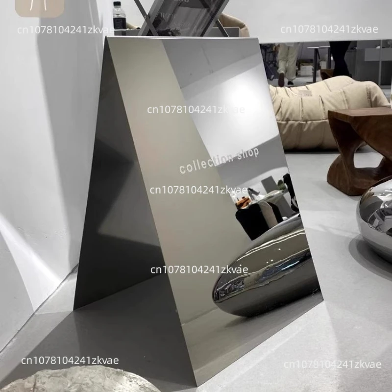 Bodenstehendes Schild aus Edelstahl, stehend, Internet-Promi-Foto, Stanzspiegel, Werbetafel, Café-Anzeigetafel Image