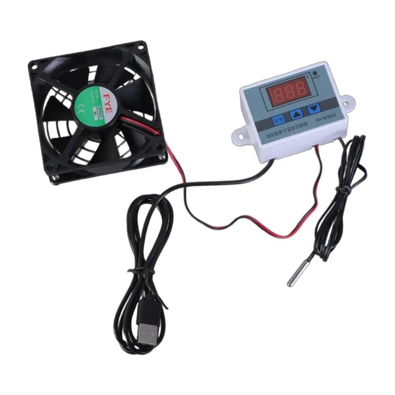 Einstellbare Geschwindigkeit 80 mm USB -Schränke Kühlventilator für Heimkinoschränke Haustier Kennels Router Kühler 44CFM Air Image