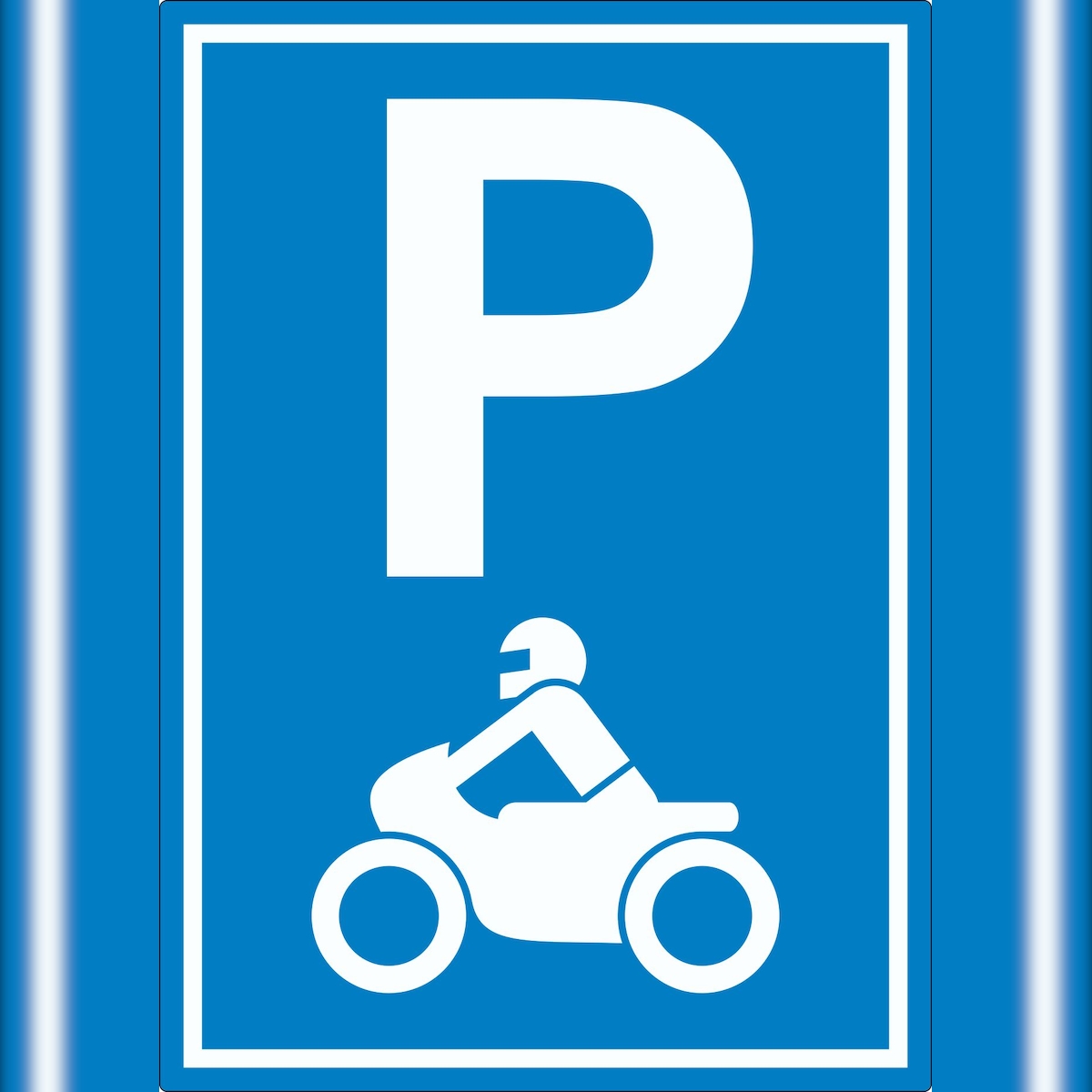 HB-Druck Motorrad Parkplatz Aufkleber Biker Parkplatz A1 (594x841mm) Image