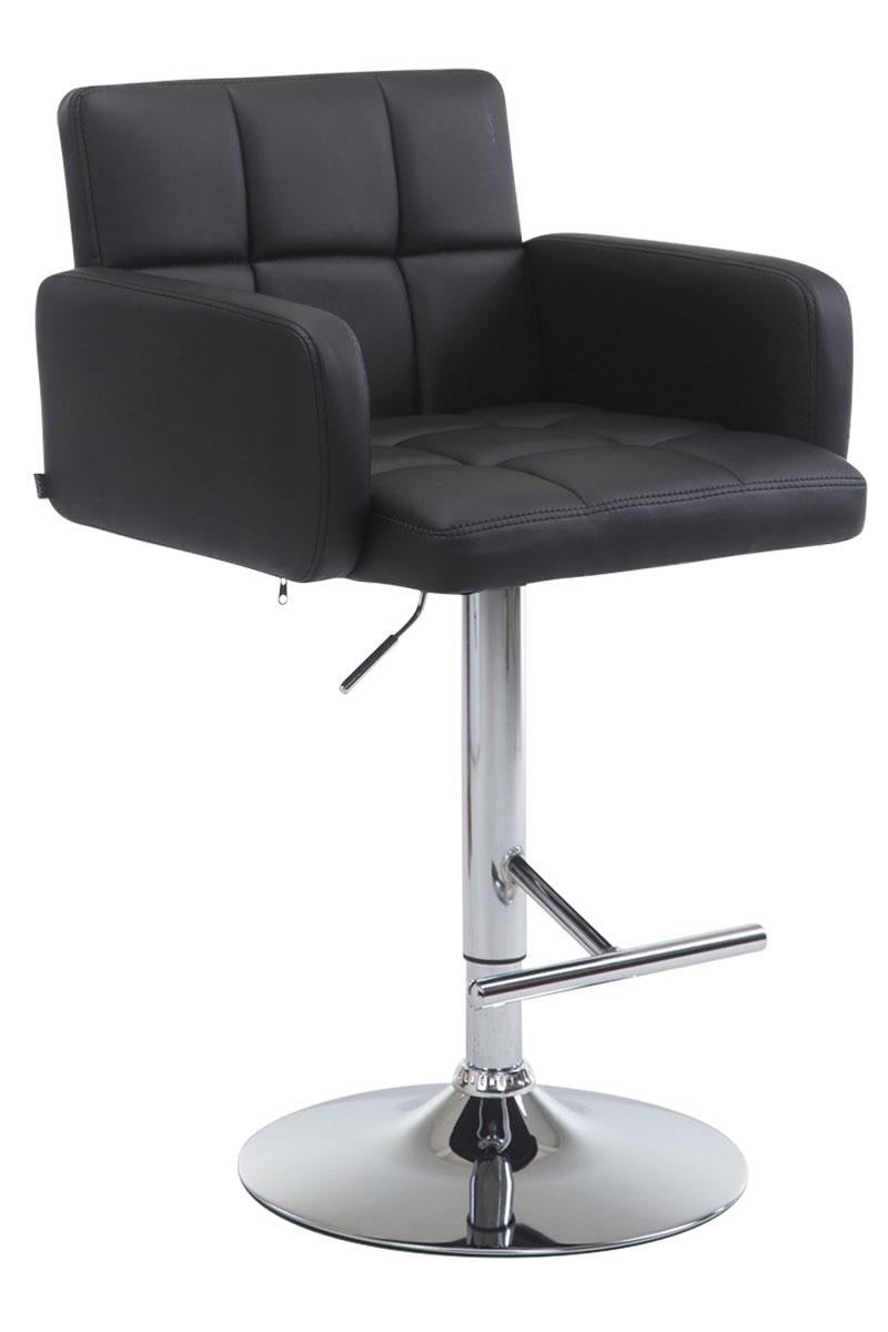 Proregal CHEFGASTRO Barhocker ATACAMA Kunstleder Chrom HxBxT 93x60x56cm Kunstleder Schwarz Barstuhl Image