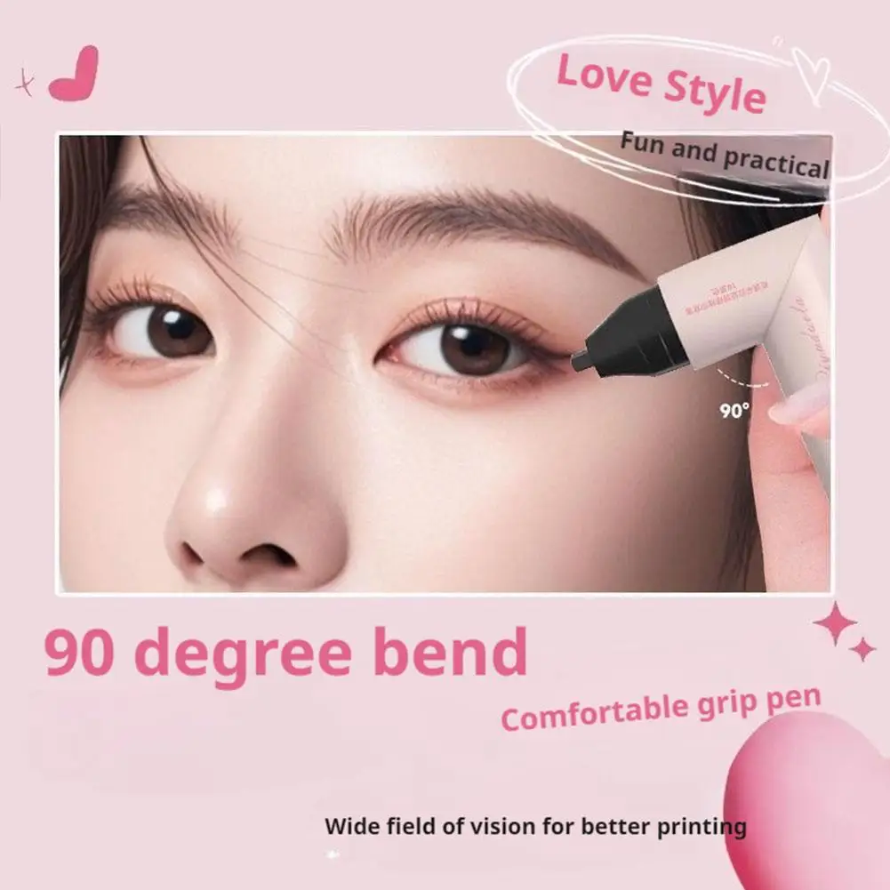 2-in-1-Eyeliner-Stempelstift, doppelseitiger Eyeliner-Stift für Anfänger, langlebig, fleckenfrei, schnell trocknender Eyeliner-Flüssigkeitsstift für Make-up Image