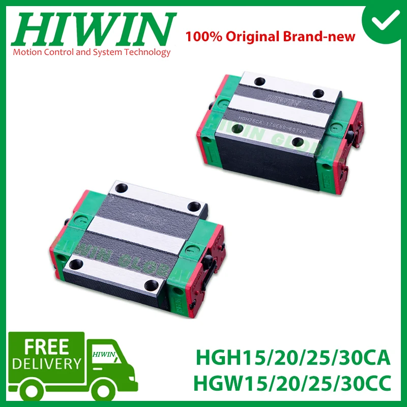 HIWIN HGH15CA HGH20CA HGH25CA HGH30CA Linearführungsschlittenblock HGW15CC HGW20CC HGW25CC HGW30CC für Linearführungsschiene CNC Neu Image
