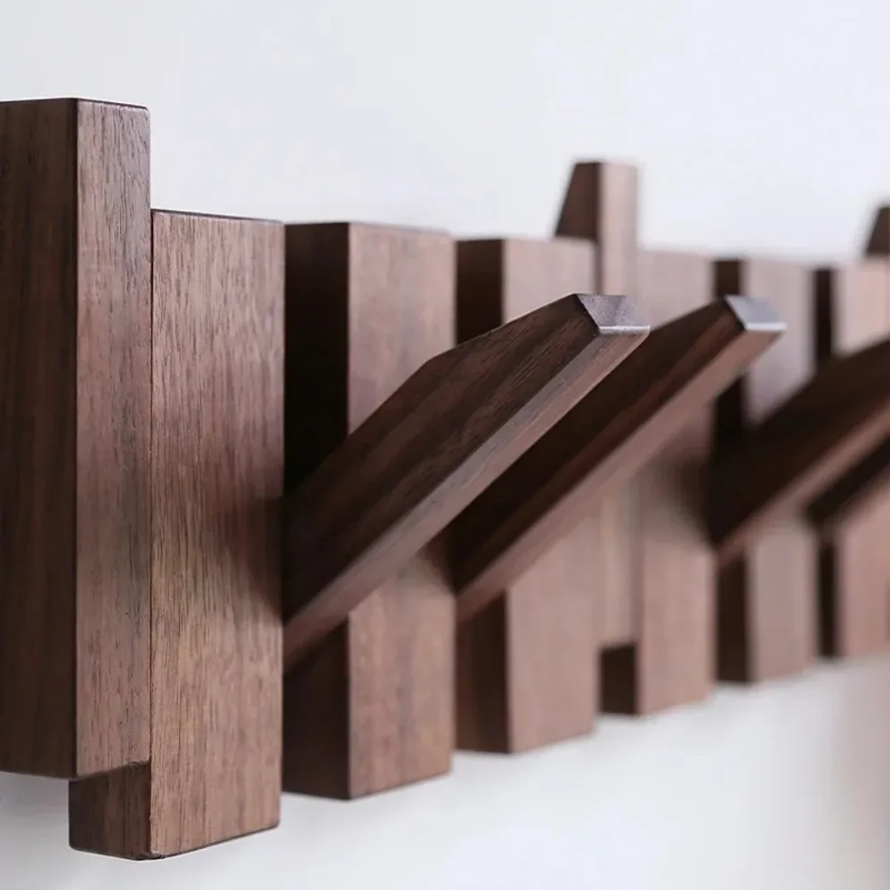 Neue wandmontierte Holz-Garderobenständer mit 8 Haken, Kunst-Eingangstür, Veranda-Hängehaken, Klaviertasten-förmiger Kleiderhaken, Heimdekoration