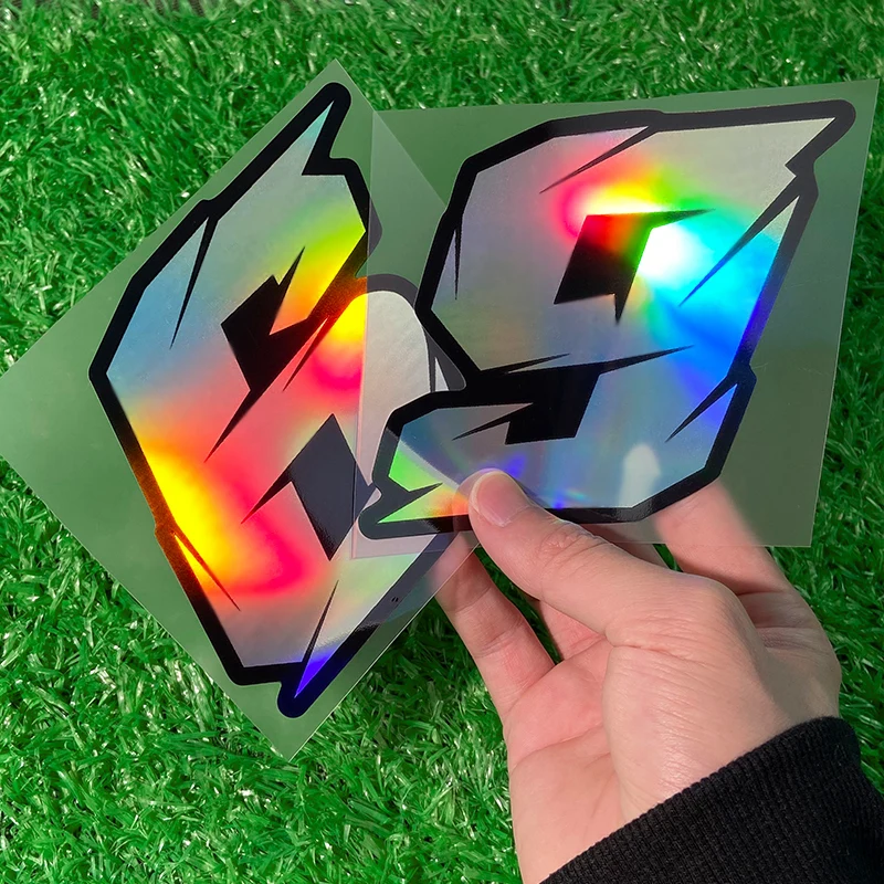 Autocollants de moto à numéros laser, imperméables, DIY, pour réservoir de carburant, carénage avant, décoration de scooter, autocollants en vinyle durables, 1 pièce