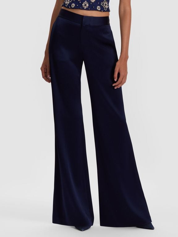 Shane Wide Leg Pant - Blue - Alice + Olivia Pants