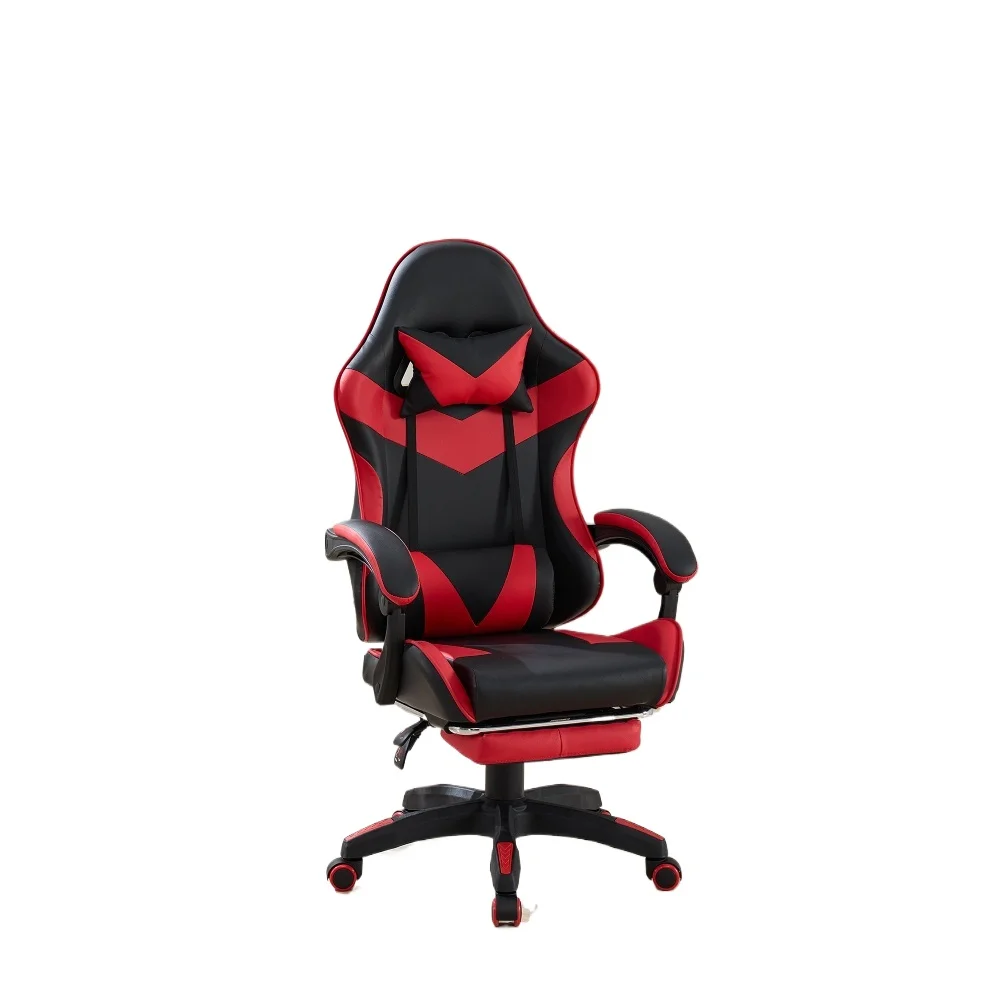 360° Ergonomischer Gaming-Stuhl mit Fußstütze, Massagefunktion, Höhenverstellbar, PVC-Leder, 6 Farben Image