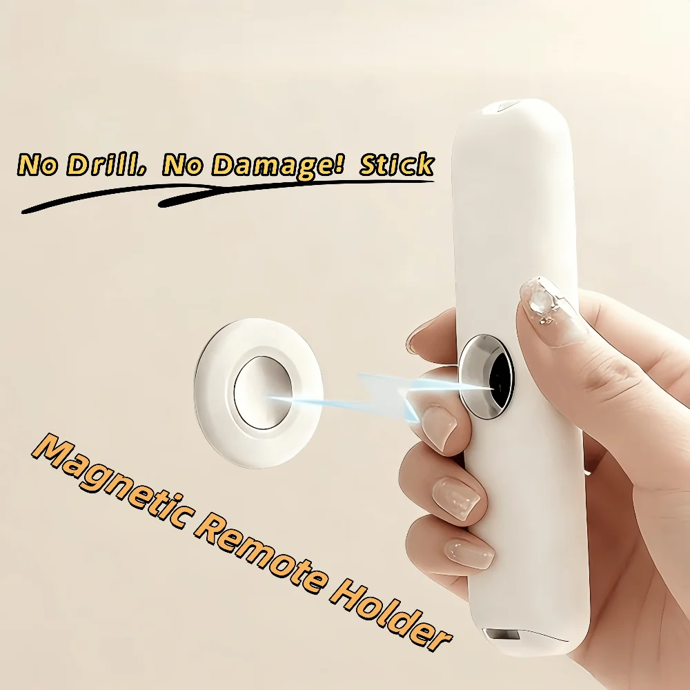 Magnetischer Fernbedienungshalter Ohne Bohren Stark Klebende Wandhalterung für TV Klimaanlage Router Schlüssel Platzsparender Organizer Image