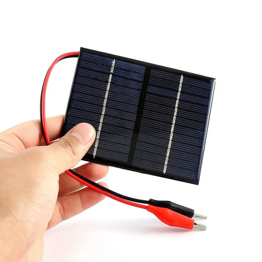 12V 5W 10W 20W Solar Board Panel Mini Polysilizium Solarzelle Modul mit Klemmen für Lampe fan Pumpe DIY Batterie Ladesystem Image