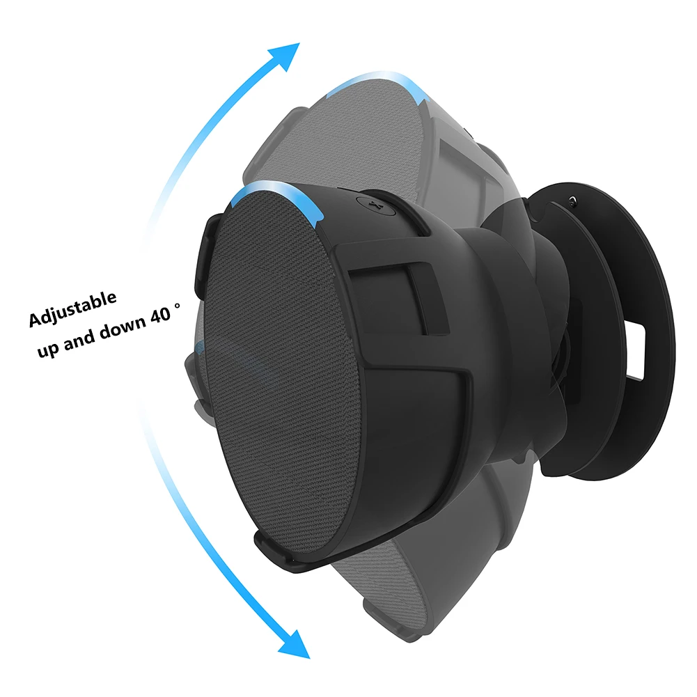NEUER Smart-Lautsprecherhalter für Amazon Echo Pop, verstellbar, verhindert Herunterfallen, Lautsprecherhalterung, platzsparend, integriertes Kabelmanagement Image