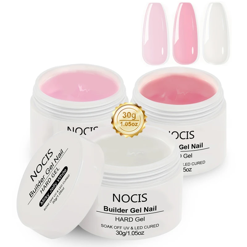 12 Farben 30 ml Nagelverlängerungs-Gelpolitur – langanhaltende Stärke und Wachstum, formaldehydfrei, mehrfarbige Formel für Heimwerker Image