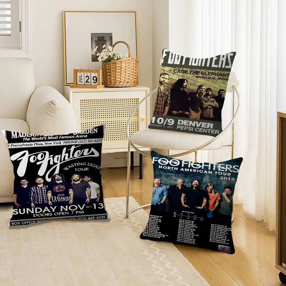 F-Foo F-Fighters Dekorativer Kissenbezug für Raumästhetik, Heimdekoration, Schlafzimmer, Sofa, Bett, Couch, Kissenbezug, 45 x 45 cm Image