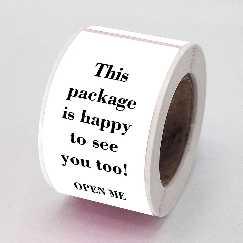 Kreatives selbstklebendes Verpackungsetikettenband: Großhandel zum Versiegeln und Geschenken – Verpackungsaufkleber, 100 Stück pro Rolle Image