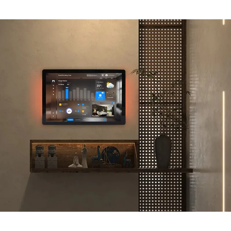 Android Tablet Wandhalterung Smart Home Steuerungspanel 10,1" RK3566 4+64GB POE ZigBee NFC Hotel-Tablet Home Assistant Image