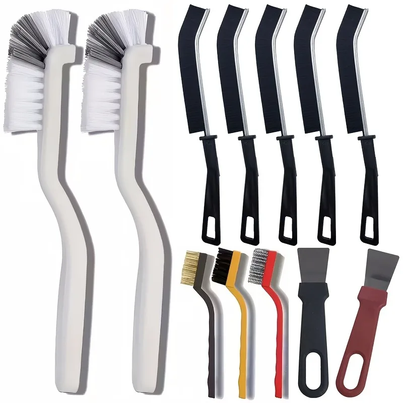 Langstiel-Reinigungsbürsten-Set 12/7/5-teilig für Fliesen, Fugen, Dusche, Ofen & schwer zugängliche Bereiche, All-in-One-Schrubbset Küchenzubehör Image