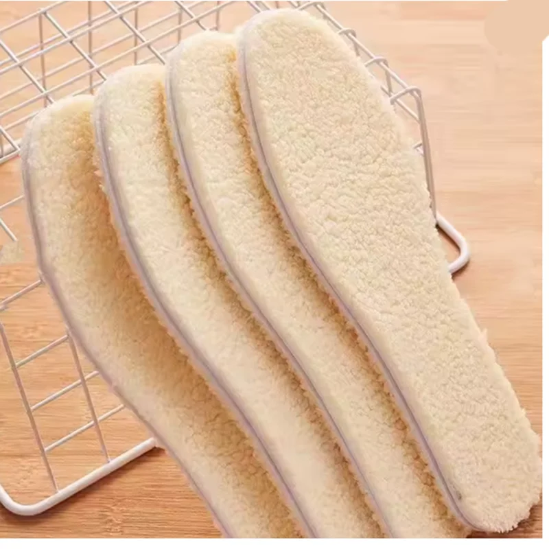 1/2/3/4 Paar verstellbare warme Einlegesohlen mit Fleece und verdicktem Lammfell, bequeme Einlegesohlen aus Kaschmir und Baumwolle, Schneestiefel Image