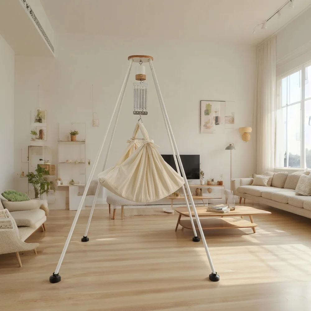 Modernes Design Faltbare Stoff-Hängematte für Babys für Outdoor Wohnzimmer Schlafzimmer Fitnessstudio Park Möbel Image