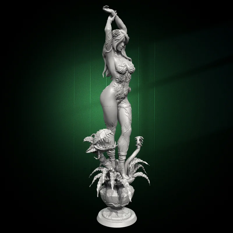 50mm 75mm 90mm Vine Warrior Resin Modellfigur Gk Micro Miniatur 3D gedrucktes weißes Modellspielzeug unmontierter und unbemalter Bausatz Image