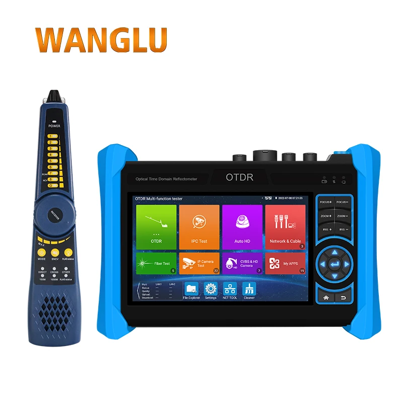 WANGLU 5,4 Zoll billigerer Handheld OTDR & 8K H.265 CCTV IP AHD CVI TVI OPM VFL Kabelfasertester Image