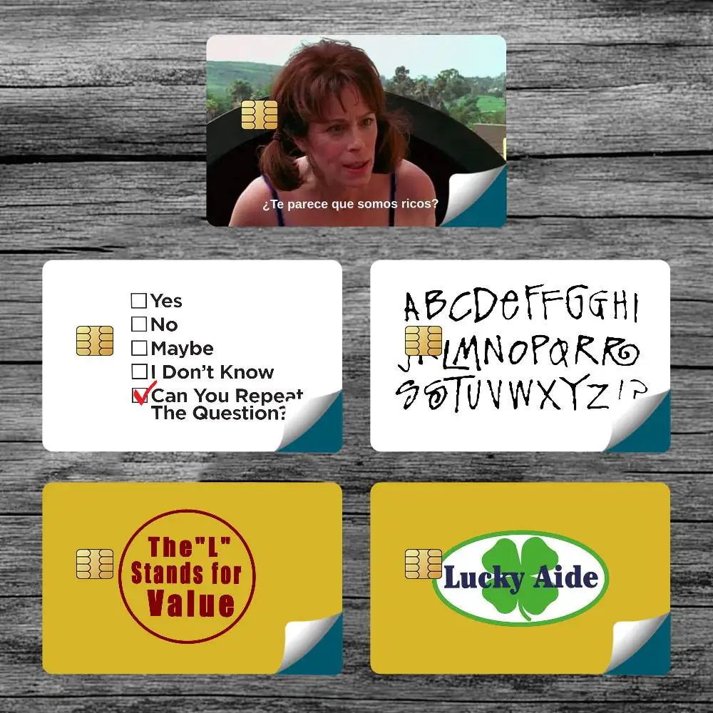 M-Malcolms the M-Middles lustige Bank-Kreditkarten, Bus-Pass-Aufkleber, coole Dekoration, wasserfest, 4 Stück Karten Image