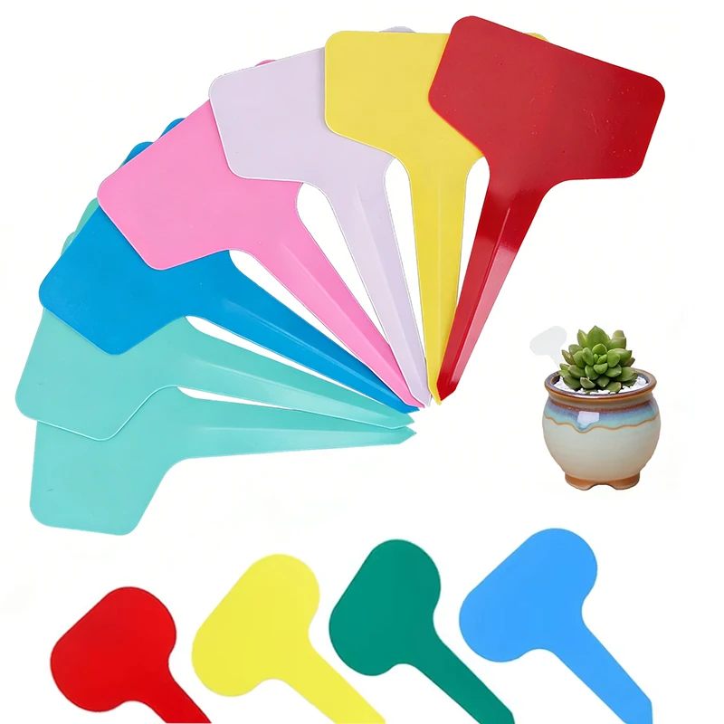 50/100 Stück weiße Gartenschilder, wasserdichte Pflanzenetiketten, Sortier- und Klassifizierungsschilder, Plastik-Schreibtafeln, Einsteckkarten Image