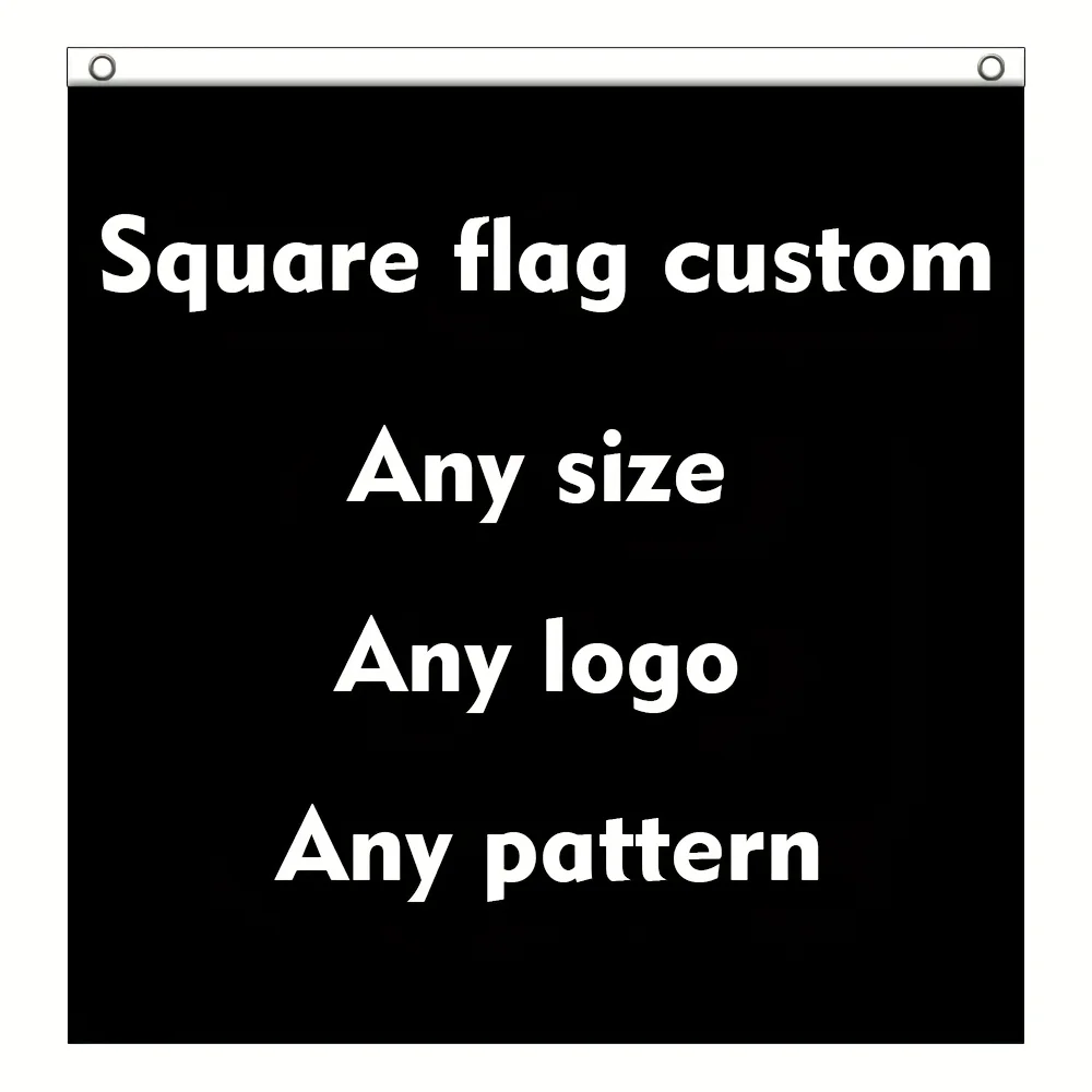 110 x 110 cm große anpassbare quadratische Flagge, geeignet für Gärten, Clubs, Konzerte, Bars, Schlafsäle, Wohnzimmer, Schlafzimmer Image