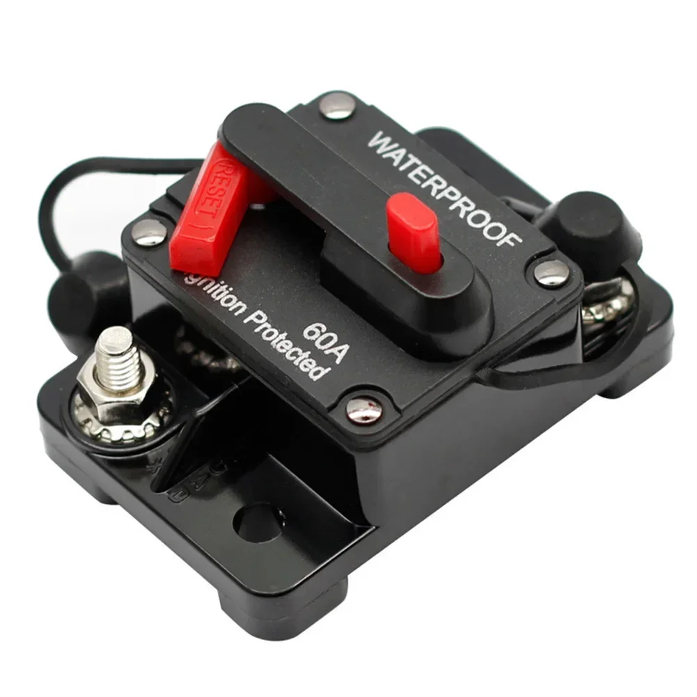 12-48V DC Leistungsschalter Sicherung Reset 30A 40A 50A 60A 70A 80A 100A 120A 150A 200A 250A 300A AMP Für Auto Boot Auto Wasserdicht Image