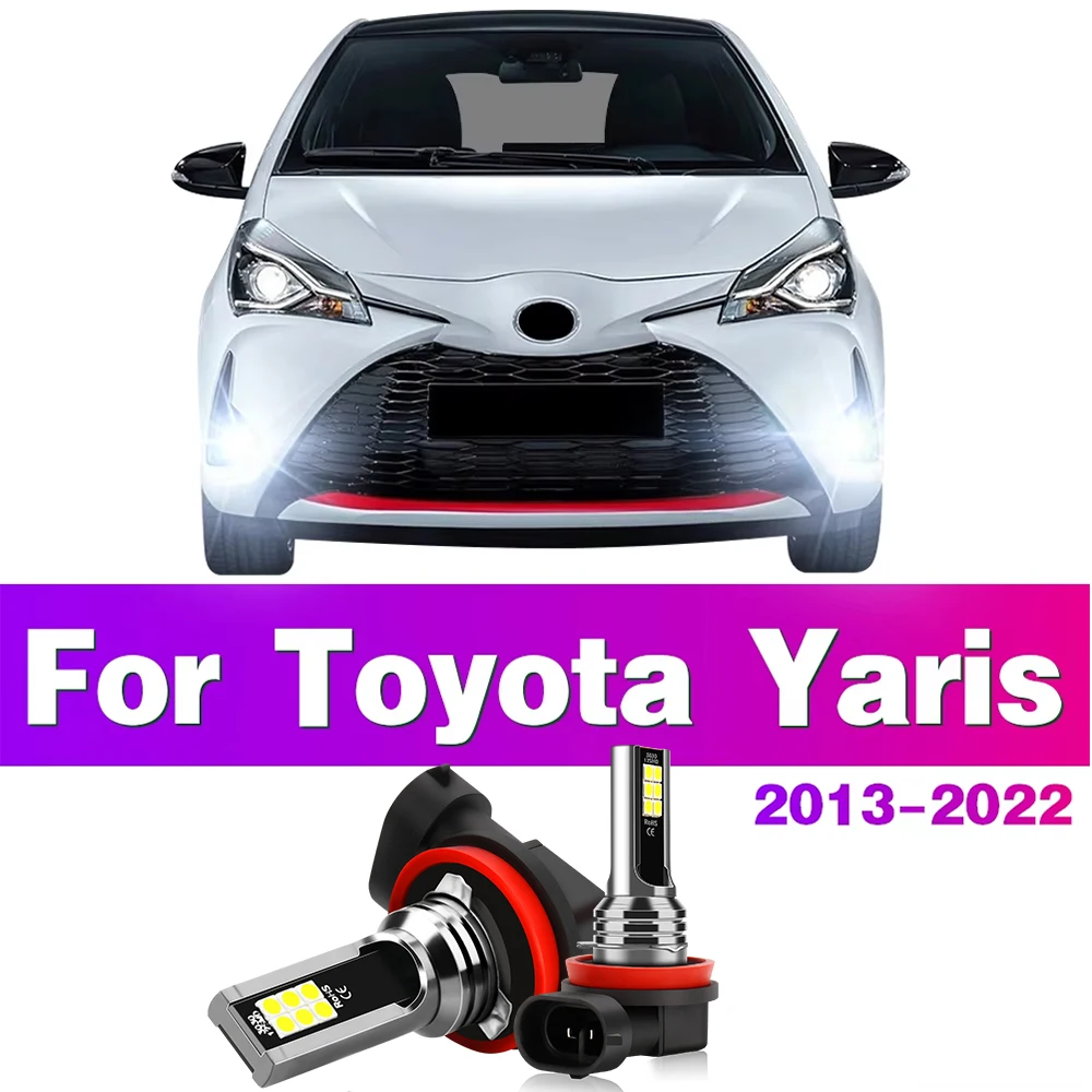 2x LED Auto Nebelscheinwerfer H8 H11 H16JP Lampen Für Toyota Yaris 2013 2014 2015 2016 2017 2018 2019 2020 2021 2022 Auto Zubehör Image
