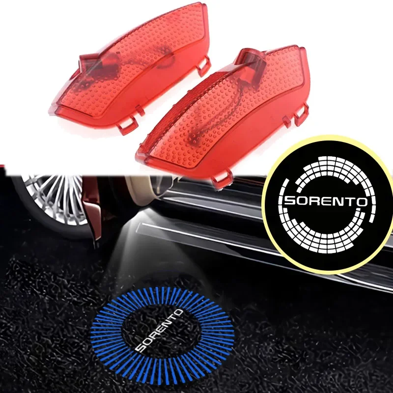 2 Stück LED Autotür Logo Laser projektor Licht Geist Schatten Willkommen lampe für Kia Sorento 2012-2015 2015 2023 Image
