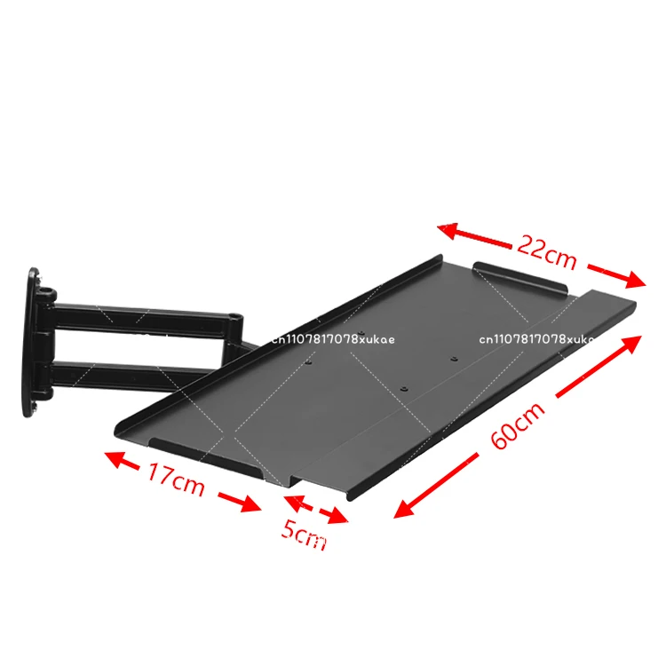 Racing Emulator Aluminium Halterung Spezialplatte Wandmontierter Teleskop-Einstellgriff Drahtlose Maus Rotierender Tastaturhalter Image
