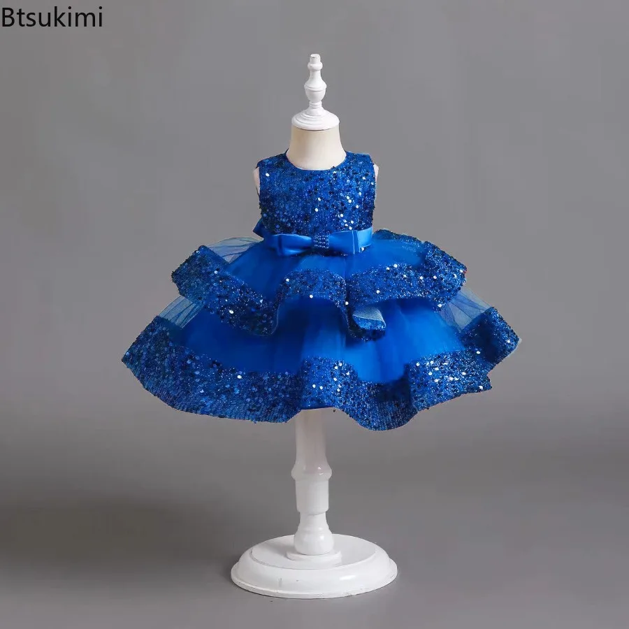 2026 Sommer Geburtstag Prinzessin Ballkleid Kinder Bühnenkleid Puffy Märchenkostüm Baumwolle Polyester Kinder Outfit Image