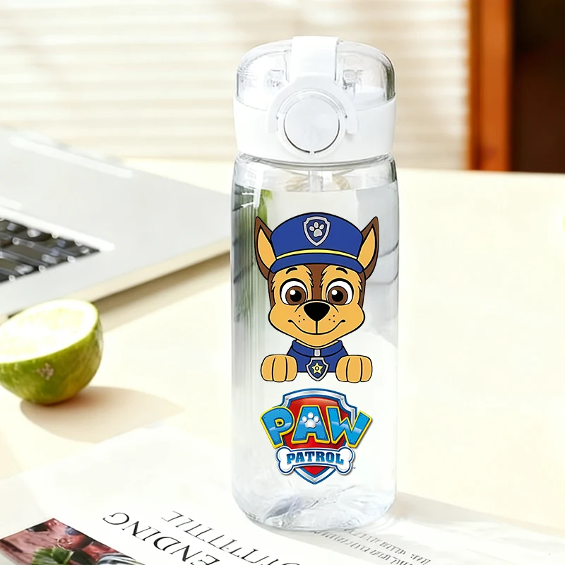 400 ml PAW Patrol Transparente Wasserflaschen Anime Chase Skye Tragbare Wasserbecher Neue transparente Outdoor-Flasche Trinkzubehör Image