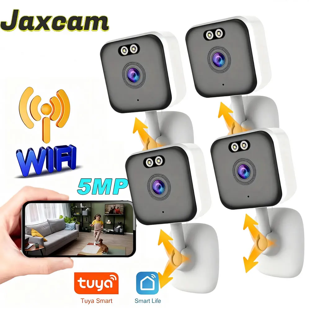 5MP 2K HD Tuya Smart App WLAN Mini-Kamera Netzwerk-IP-Kamera Bewegungserkennung Nachtsicht Heimsicherheitskamera Image