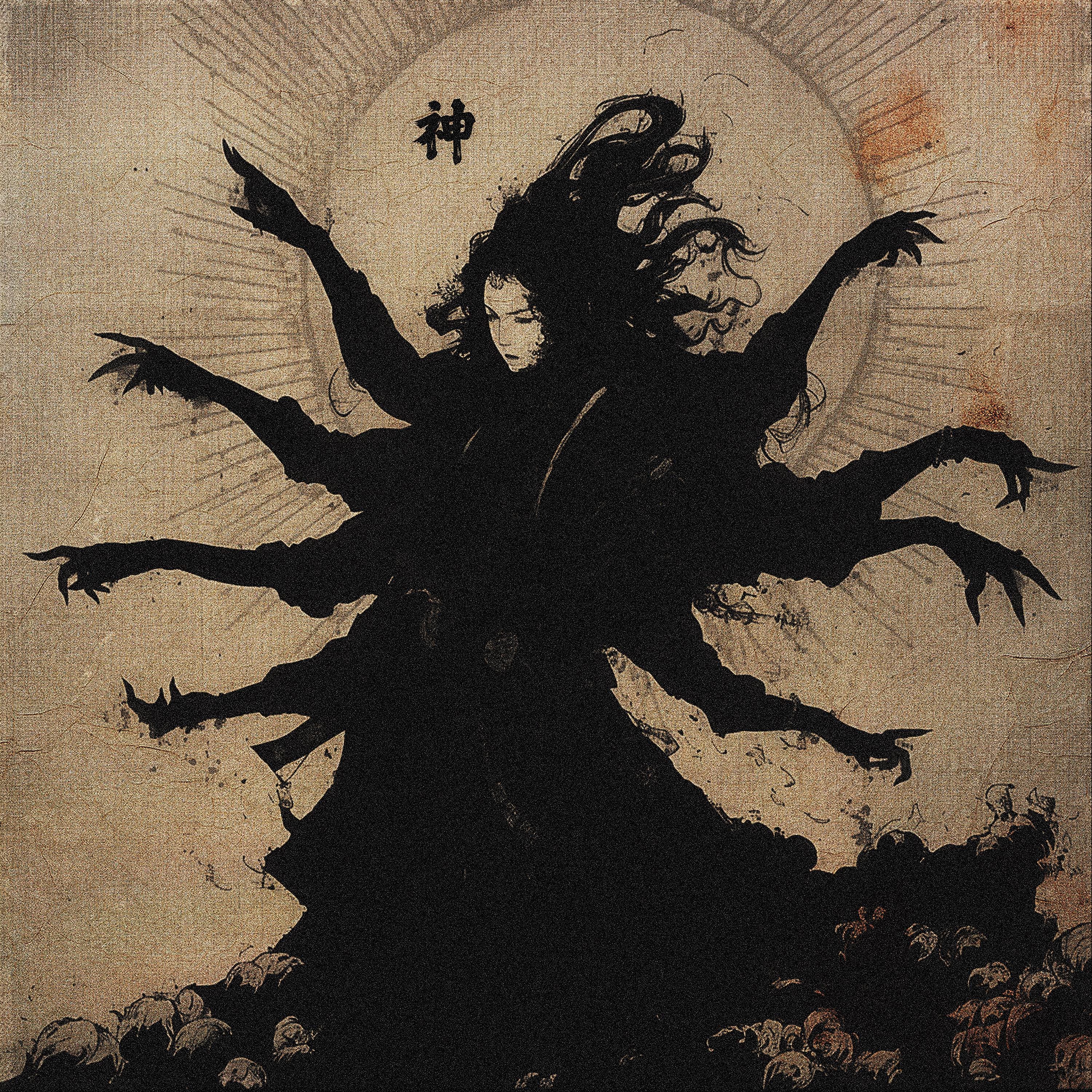 Set di 6 stampe d'arte surreali - Decorazione murale gotica oscura, collezione opaca di qualità museale