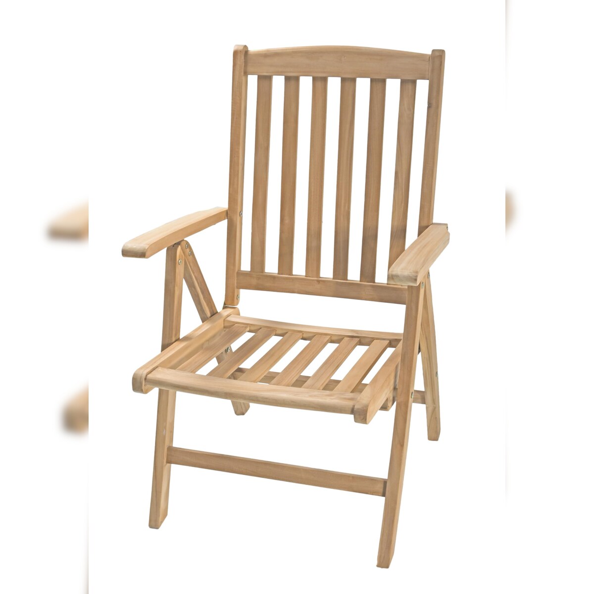 DELUKE Gartenstuhl MARA - Teak, Hellbraun | Hochlehner Wetterfest Terrassenstuhl Outdoor Essstühle Image
