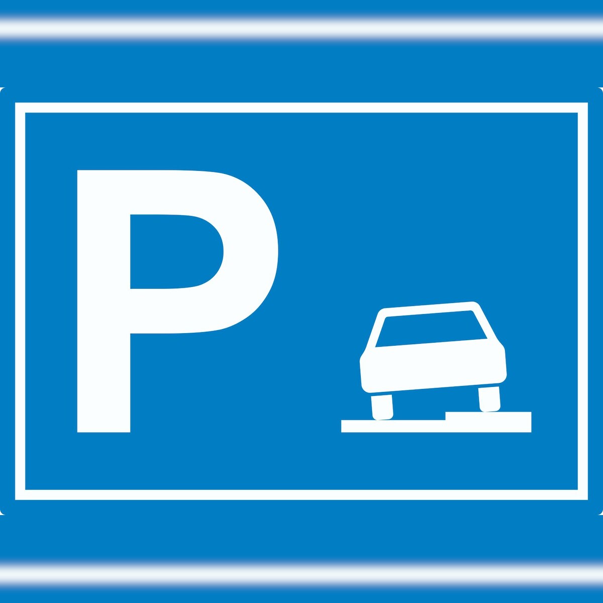 HB-Druck Gehweg Parkplatz Aufkleber waagerecht A0 (841x1189mm) Image