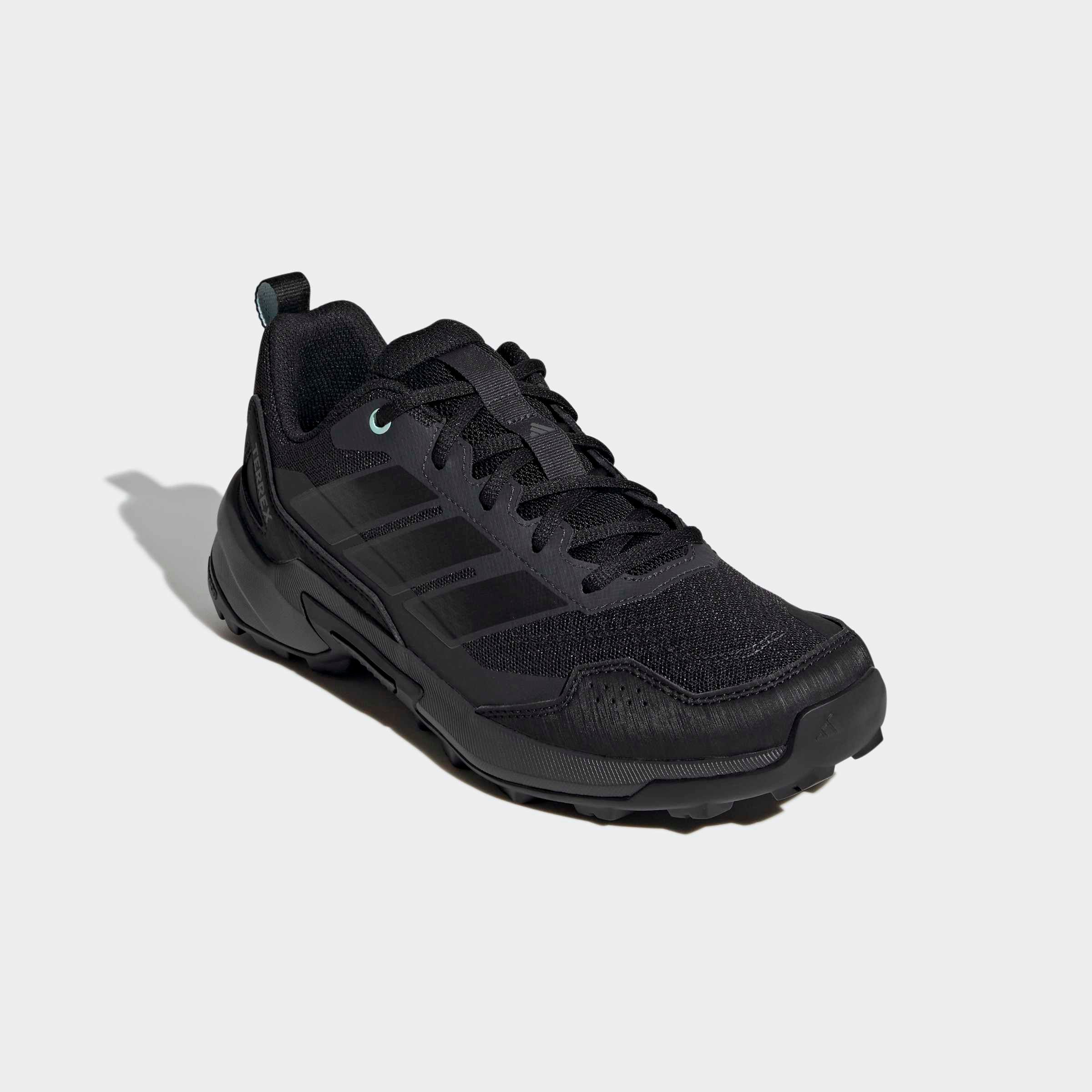Wanderschuh ADIDAS TERREX "EASTRAIL 3 W", Damen, Gr. 39, carbon, core schwarz, semi flash aqua, Synthetik, Textil, Schuhe Wanderschuh