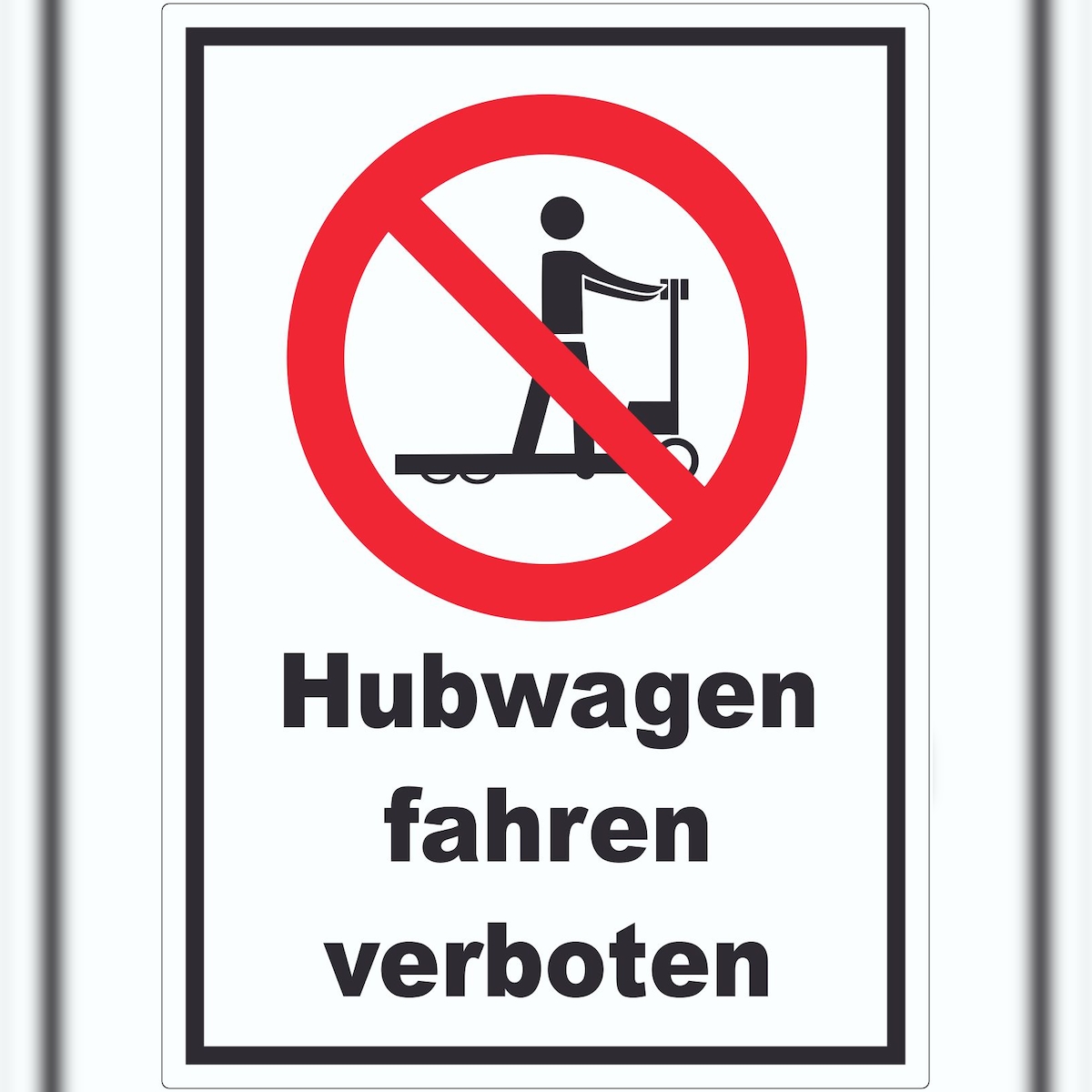HB-Druck Aufkleber Hubwagen fahren verboten A1 (594x841mm) Image