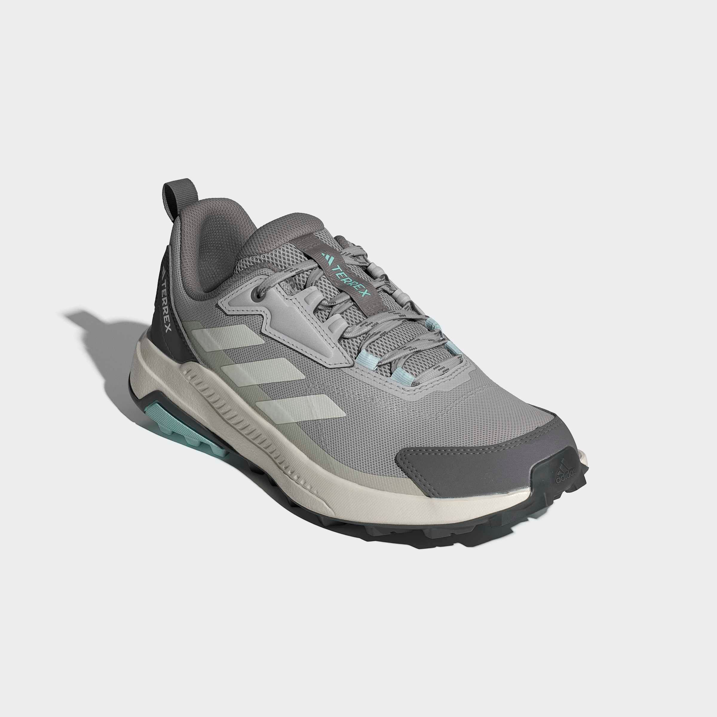 Wanderschuh ADIDAS TERREX "TERREX ANYLANDER", Damen, Gr. 37, grau two, chalk weiß, wonder aluminium, Textil, Schuhe Wanderschuh